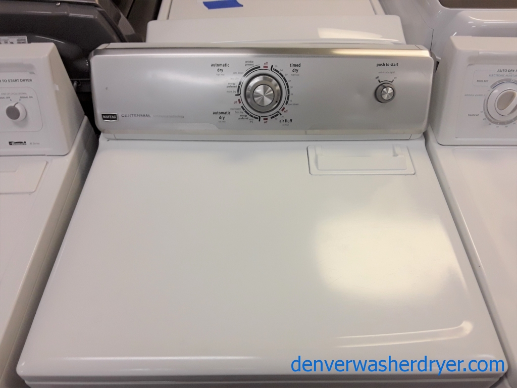 Maytag MCT 29″ Dryer, Electric, Wrinkle Prevent Feature, 6.5 Cu.Ft. Capacity, Barn Style Door, Quality Refurbished, 1-Year Warranty!
