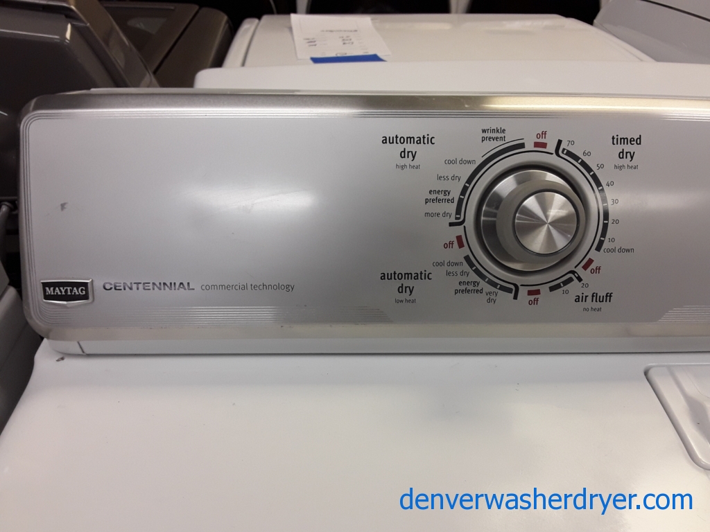 Maytag MCT 29″ Dryer, Electric, Wrinkle Prevent Feature, 6.5 Cu.Ft. Capacity, Barn Style Door, Quality Refurbished, 1-Year Warranty!