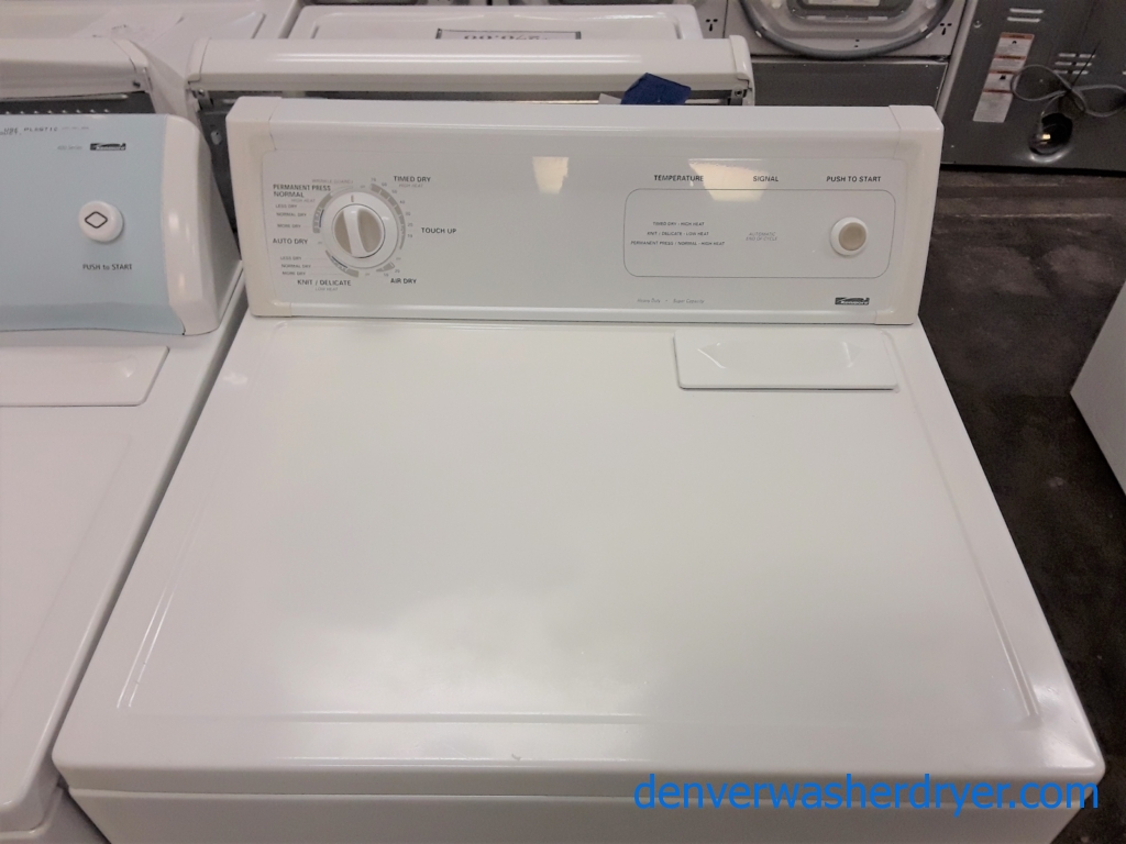 Heavy-Duty Kenmore Electric Dryer, Wrinkle Guard Feature, 29″ Wide, 6.5 Cu.Ft. Capacity, Hamper Style Door, Quality Refurbished, 1-Year Warranty!