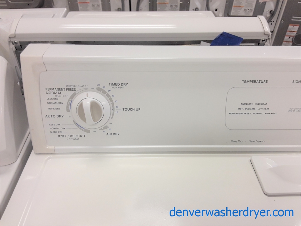 Heavy-Duty Kenmore Electric Dryer, Wrinkle Guard Feature, 29″ Wide, 6.5 Cu.Ft. Capacity, Hamper Style Door, Quality Refurbished, 1-Year Warranty!