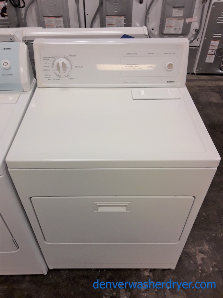 Heavy-Duty Kenmore Electric Dryer, Wrinkle Guard Feature, 29″ Wide, 6.5 Cu.Ft. Capacity, Hamper Style Door, Quality Refurbished, 1-Year Warranty!