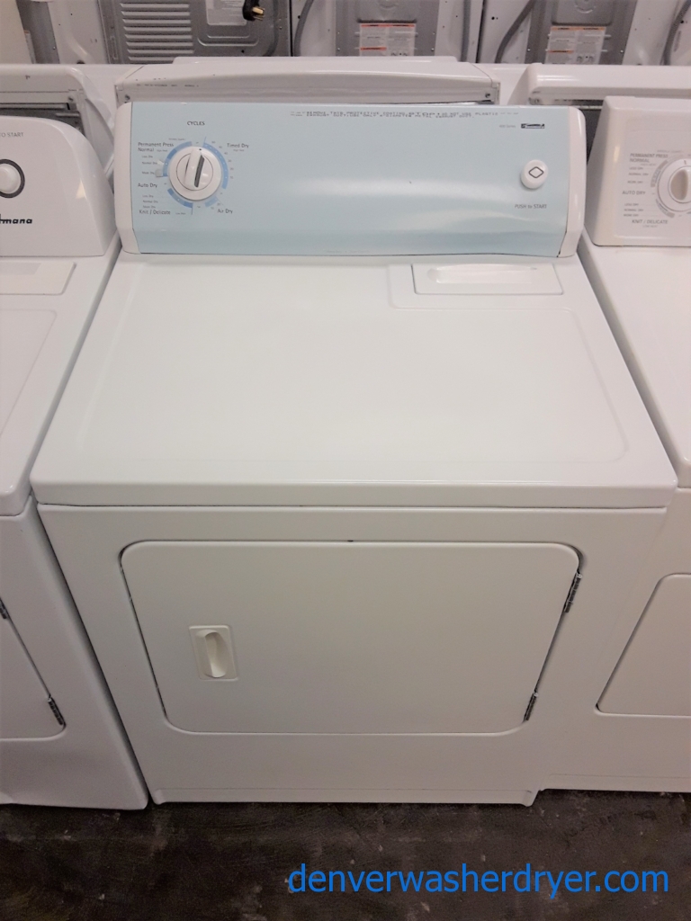 Kenmore 400 Series Dryer, Electric, Wrinkle Guard, 29″ Wide, Barn Style Door, 6.5 Cu.Ft. Capacity, Quality Refrubished, 1-Year Warranty!