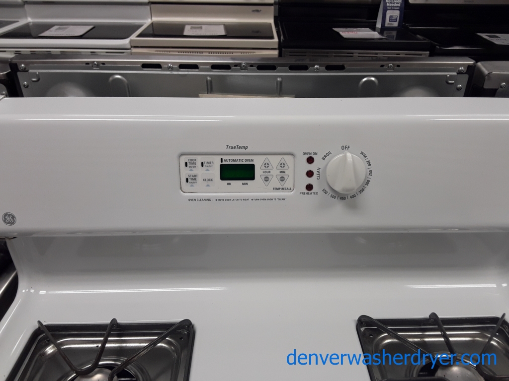 GE White GAS Range, 4 Burners, Storage Drawer, Self-Cleaning, Quality Refurbished, 1-Year Warranty!