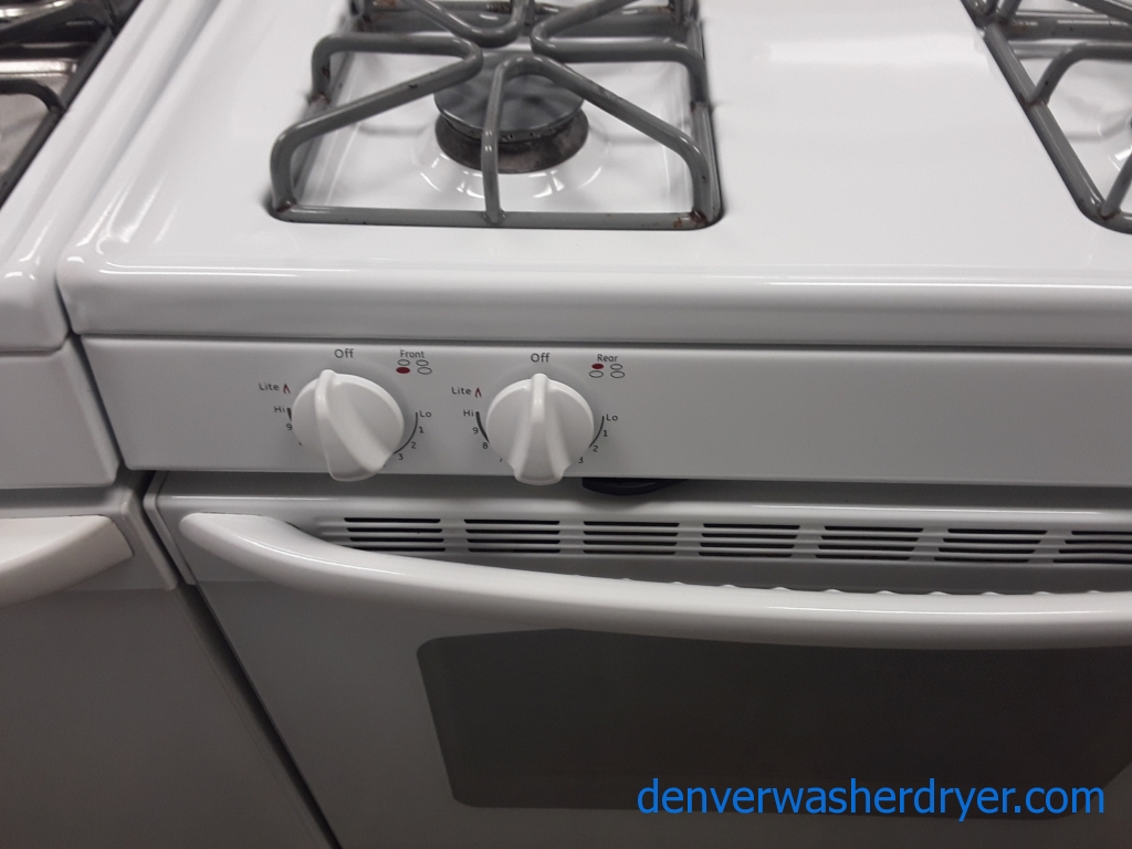 GE White GAS Range, 4 Burners, Storage Drawer, Self-Cleaning, Quality Refurbished, 1-Year Warranty!