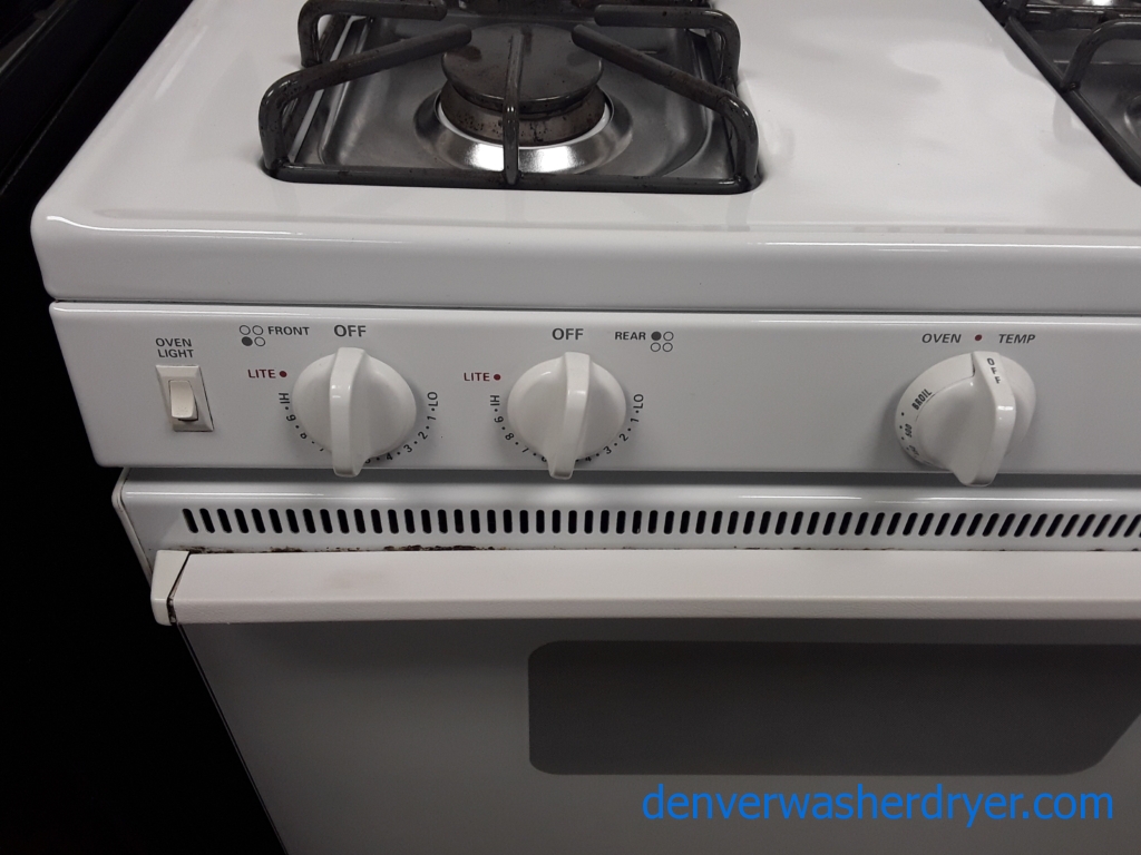 Kenmore White GAS Range, 4 Burners, Storage Drawer, 30″ Wide, Quality Refurbished, 1-Year Warranty Parts Only