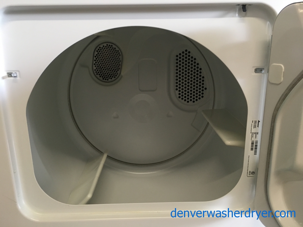 Lightly Used Amana Top-Load Washer and Dryer, HE, Agitator, Auto-Load Sensing, Auto-Dry, Wrinkle Prevent, Electric, Quality Refurbished, 1-Year Warranty!