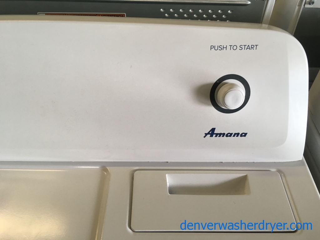 Lightly Used Amana Top-Load Washer and Dryer, HE, Agitator, Auto-Load Sensing, Auto-Dry, Wrinkle Prevent, Electric, Quality Refurbished, 1-Year Warranty!