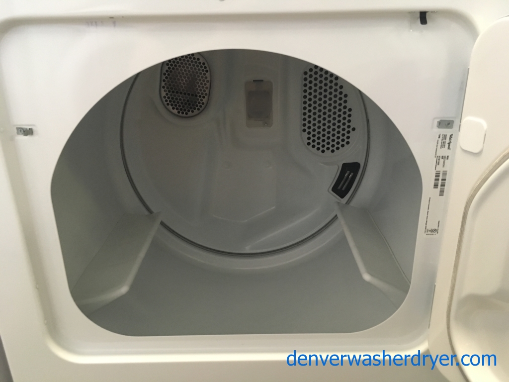 Beautiful Whirlpool Cabrio Washer and Dryer Set, HE, Sanitary Cycles, Steam Clean, Wrinkle Shield Option, Electric, Quality Refrubished, 1-Year Warranty!