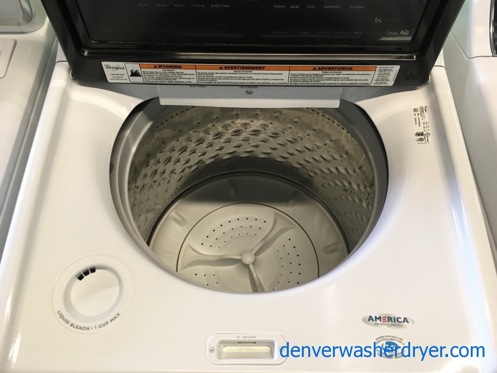 Beautiful Whirlpool Cabrio Washer and Dryer Set, HE, Sanitary Cycles, Steam Clean, Wrinkle Shield Option, Electric, Quality Refrubished, 1-Year Warranty!