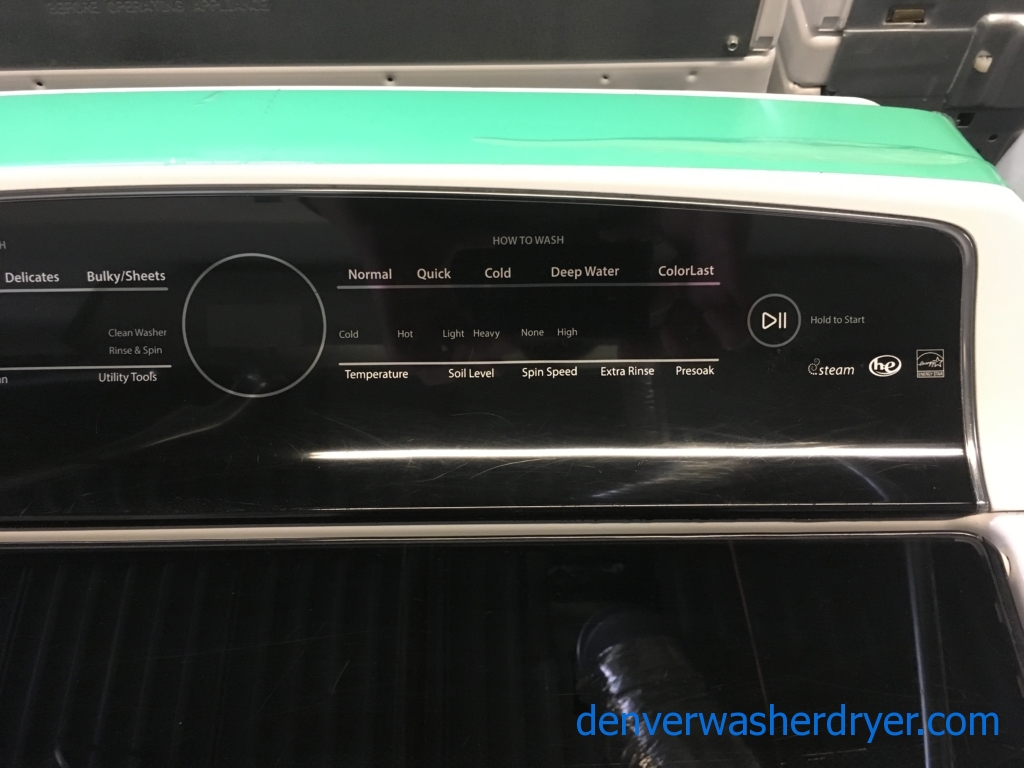 Beautiful Whirlpool Cabrio Washer and Dryer Set, HE, Sanitary Cycles, Steam Clean, Wrinkle Shield Option, Electric, Quality Refrubished, 1-Year Warranty!