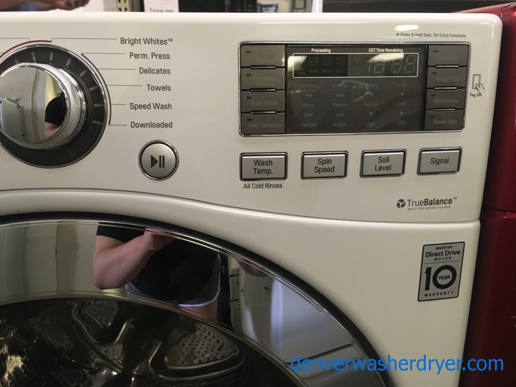 NEW! LG Front-Load Washer, HE, Steam Cycles, Sanitary and Allergiene Cycles, Energy-Star Rated, Smart ThinQ, Stainless Drum, 1-Year Warranty!