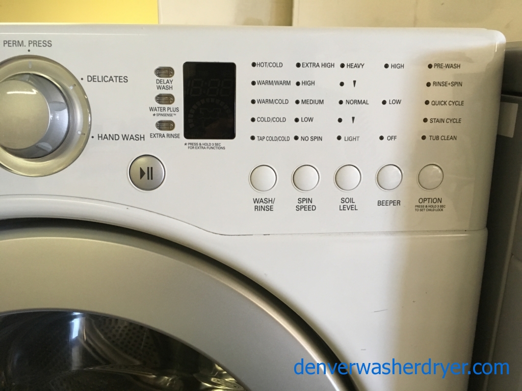 LG Front-Load Washer w/ Pedestal, White, HE, Stainless Drum, 3.6 Cu.Ft. Capacity, Stain and Quick Cycle Options, Quality Refurbished, 1-Year Warranty!
