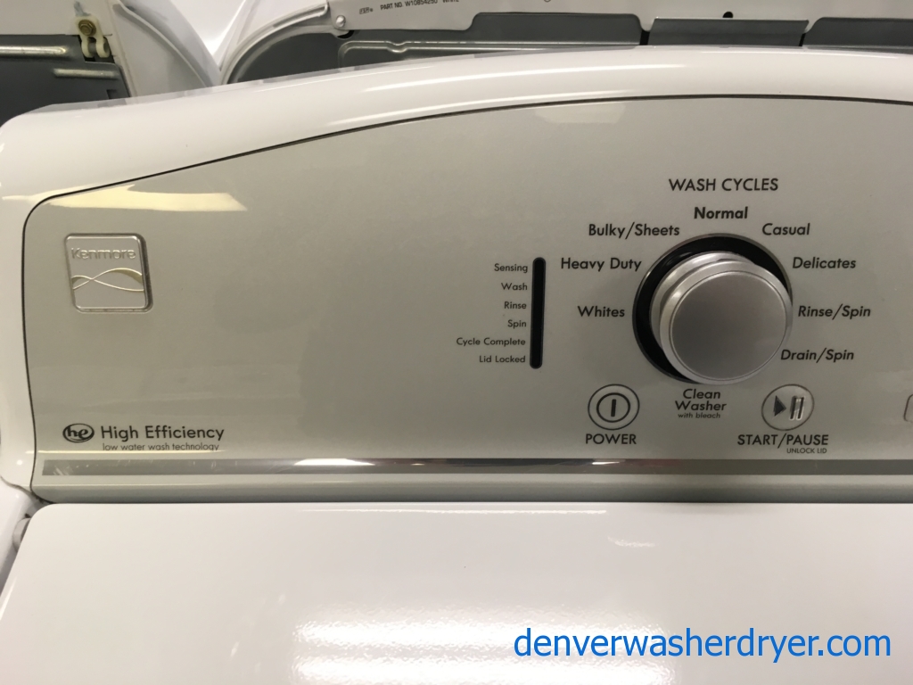 Kenmore Top-Load Washer, Wash-Plate Style, HE, Auto-Load Sensing, 4.3 Cu.Ft. Capacity, Extra-Rinse Option, Quality Refurbished, 1-Year