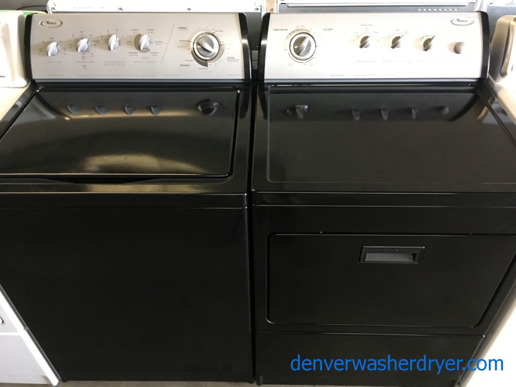 Large Images for Rare Black Whirlpool DirectDrive Washer Dryer Set