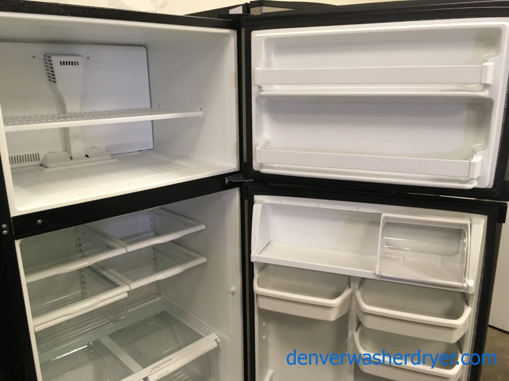Beautiful Stainless GE Refrigerator 33″ Wide, Lovely Maytag Stainless Glass-Top Range, Quality Refurbished, 1-Year Warranty!