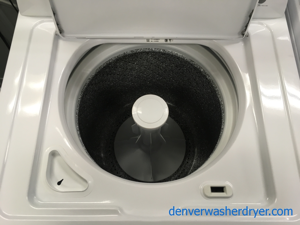 Large Images for Lightly Used Amana TopLoad Washer, GE White Glass Top