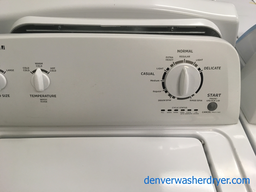 Admiral Top-Load Washer, Agitator, 3.6 Cu.Ft. Capacity, Adjust Load Size, 27″ Wide, Quality Refutbished, 1-Year Warranty!