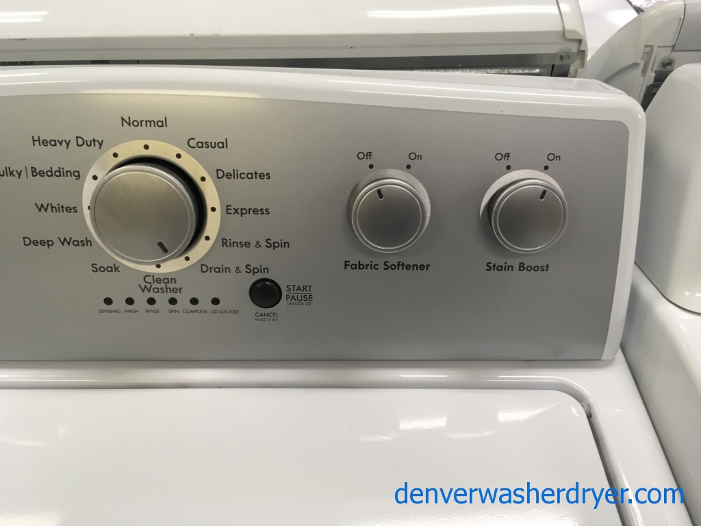 Newer Kenmore Series 500 Washer, Top-Load, HE, Wash-Plate Style, Auto-Load Sensing, 28″ Wide, Quality Refurbished, 1-Year Warranty!