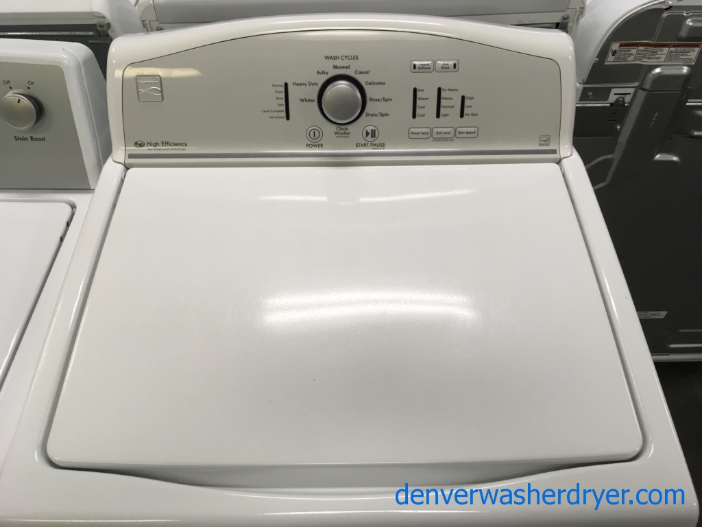 Kemore HE Top-Load Washer, Auto-Load Sensing, Wash-Plate Style, Energy-Star Rated, Extra-Rinse Option, Quality Refurbished, 1-Year Warranty!