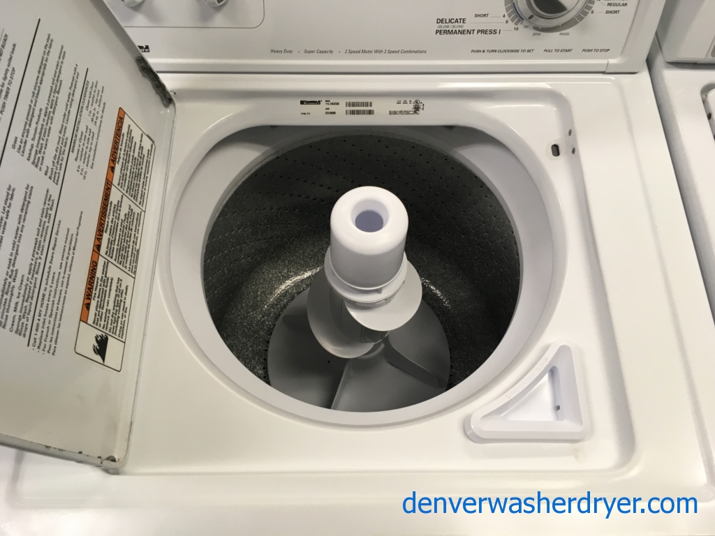 Kenmore Top-Load Washer, Agitator, Heavy-Duty, 3.6 Cu.Ft. Capacity, 27″ Wide, Quality Refurbished, 1-Year Warranty!