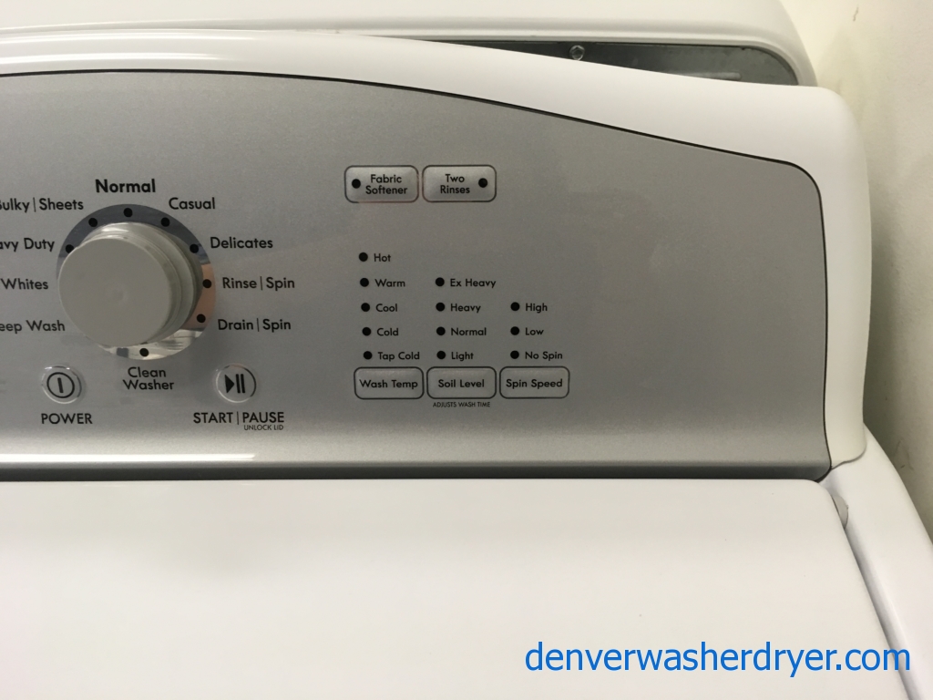 Kenmore Series 600 Washer, HE, Wash-Plate Style, 3.8 Cu.Ft. Capacity, Auto-Load Sensing, Extra-Rinse Option, Quality Refurbished, 1-Year Warranty!