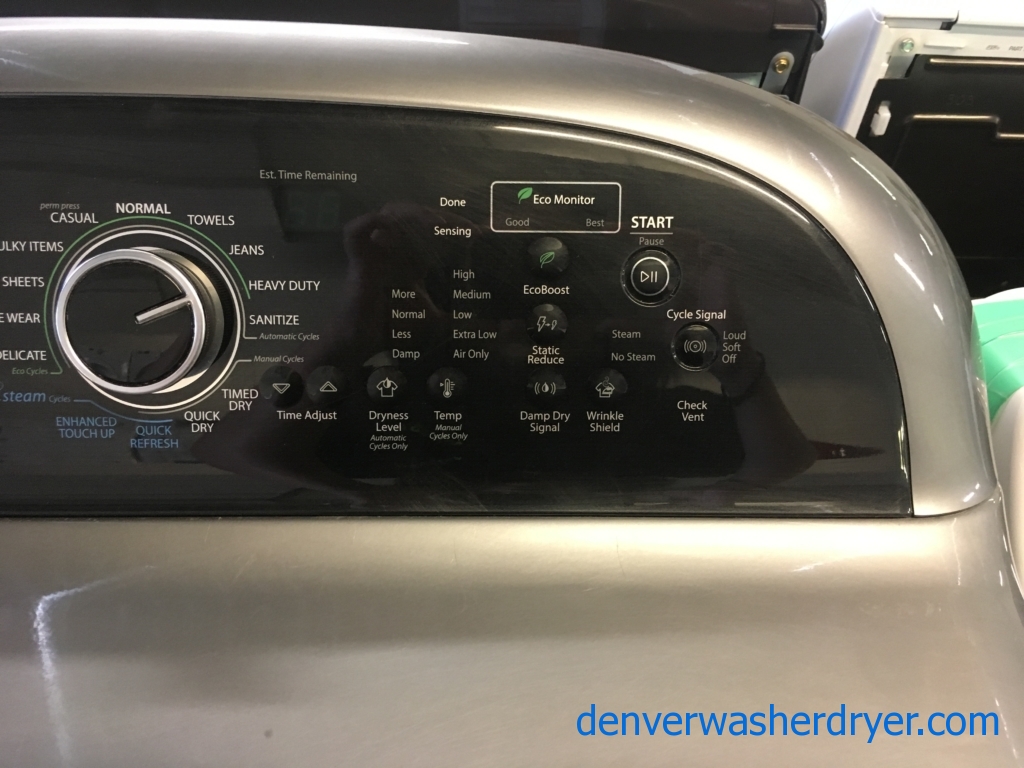 Whirlpool Cabrio Washer and Dryer Set, Graphite, Energy-Star Rated, HE, Sensor Drying, Active Wear Cycle, Quality Refurbished, 1-Year Warranty!