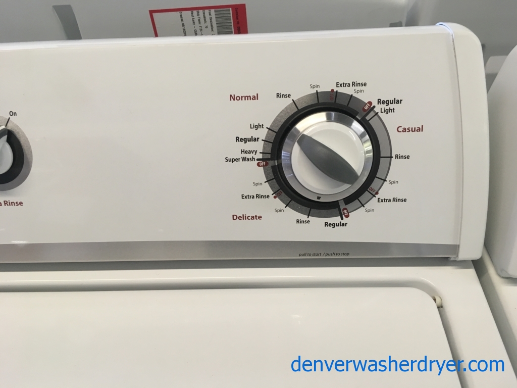 Whirlpool Top-Load Washer and Dryer Set, Agitator, Quality Refurbished, 1-Year Warranty!