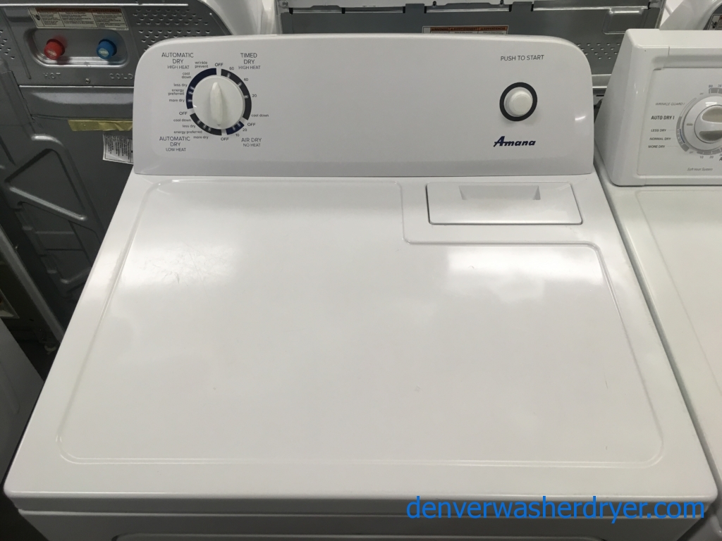 Amana Electric Dryer, 29″ Wide, 6.5 Cu.Ft. Capacity, Quality Refurbished, 1-Year Warranty!