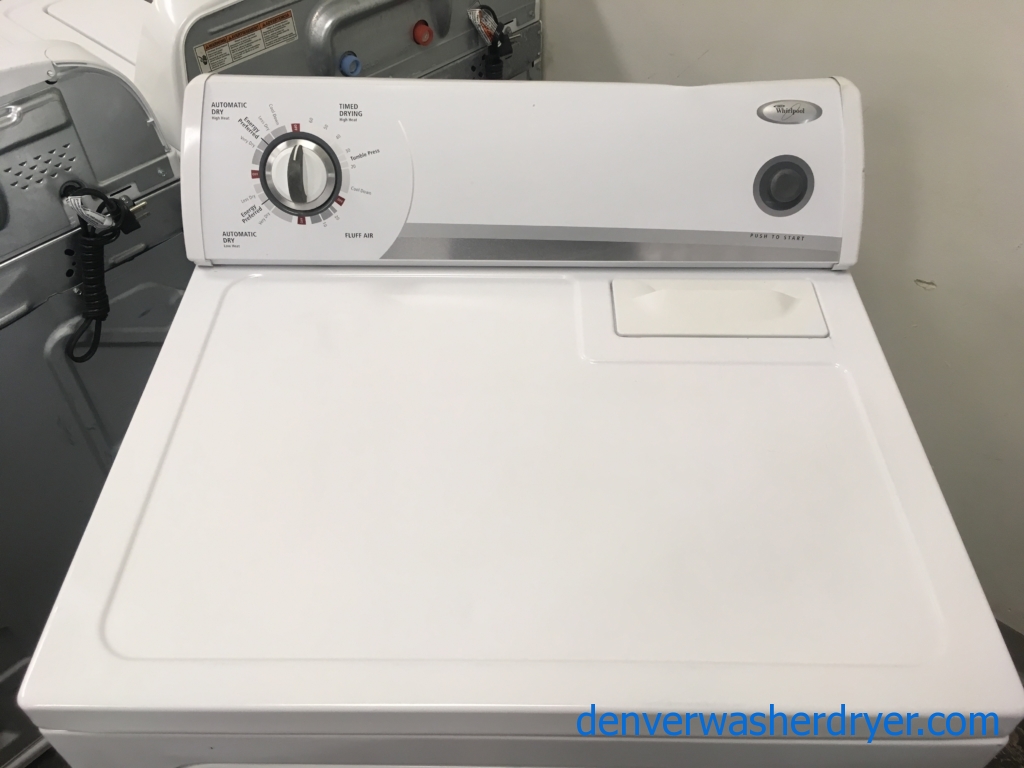 Whirlpool GAS Dryer, Automatic Dry, 29″ Wide, 6.5 Cu.Ft. Capacity, Quality Refurbished, 1-Year Warranty!