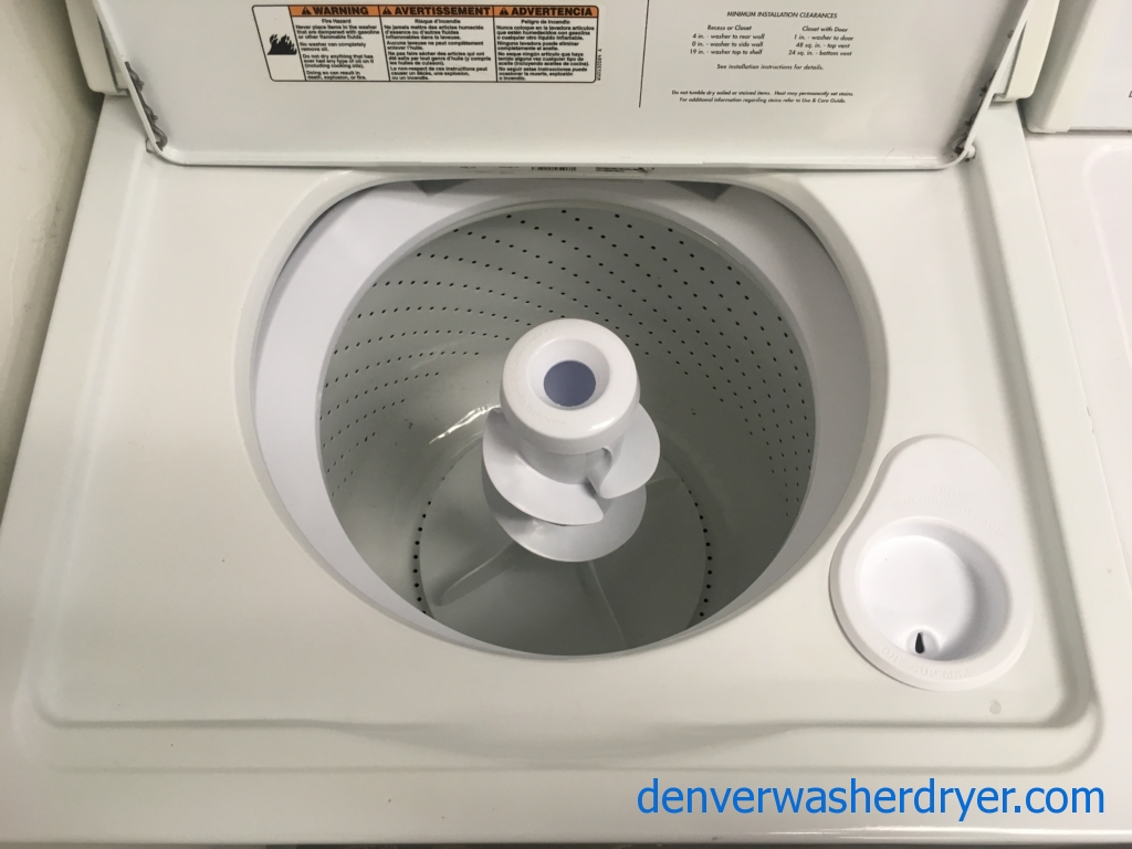 Whirlpool Washer and Dryer Set, Heavy-Duty, Agitator, Electric, Quality Refurbished, 1-Year Warranty!