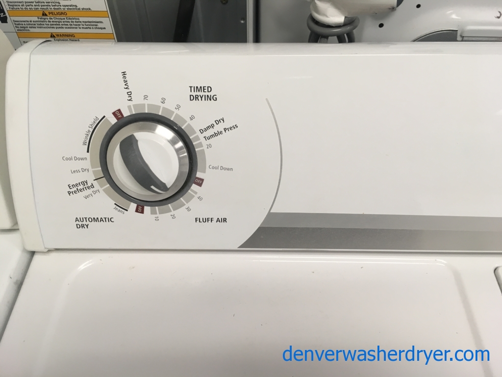 Whirlpool Washer and Dryer Set, Heavy-Duty, Agitator, Electric, Quality Refurbished, 1-Year Warranty!