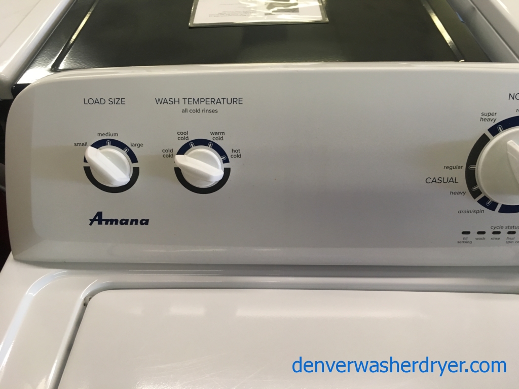 Amana Washer and Dryer Set, Agitator, Electric, 29″ Wide, Quality Refurbished, 1-Year Warranty!