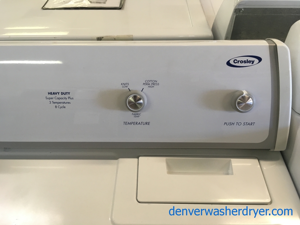 Large Images for Crosley TopLoad Washer and Dryer Set, Agitator