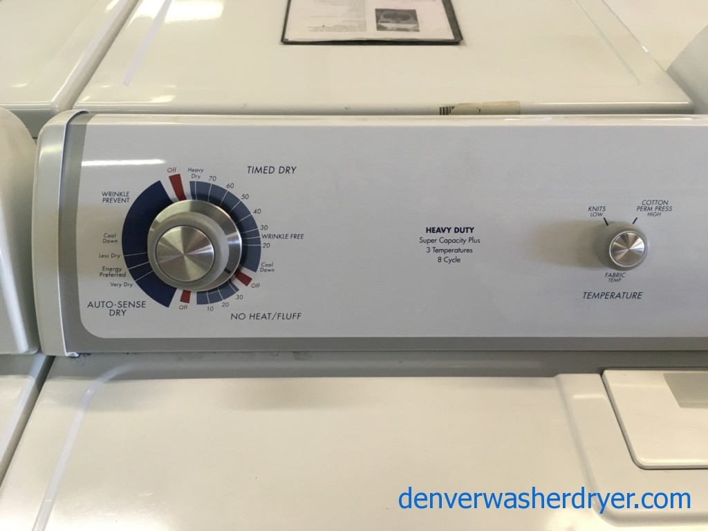 Crosley Top-Load Washer and Dryer Set, Agitator, Bleach Dispenser, Heavy-Duty, Quality Refurbished, 1-Year Warranty!