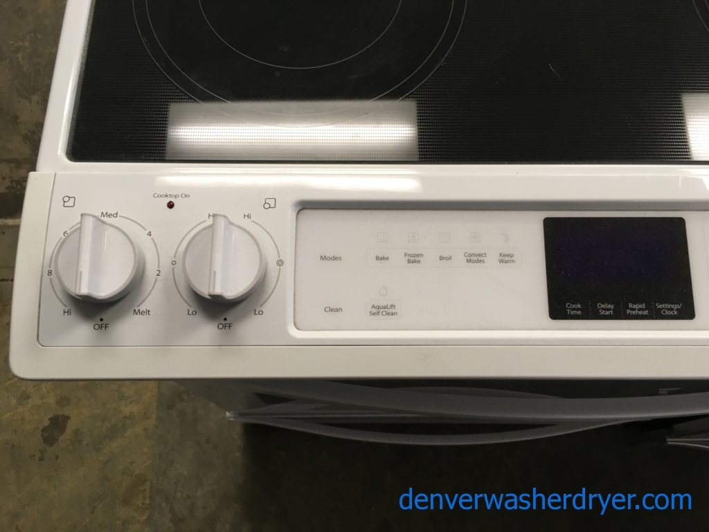 Large Images for SlideIn Whirlpool GlassTop Range, White, 5Burner