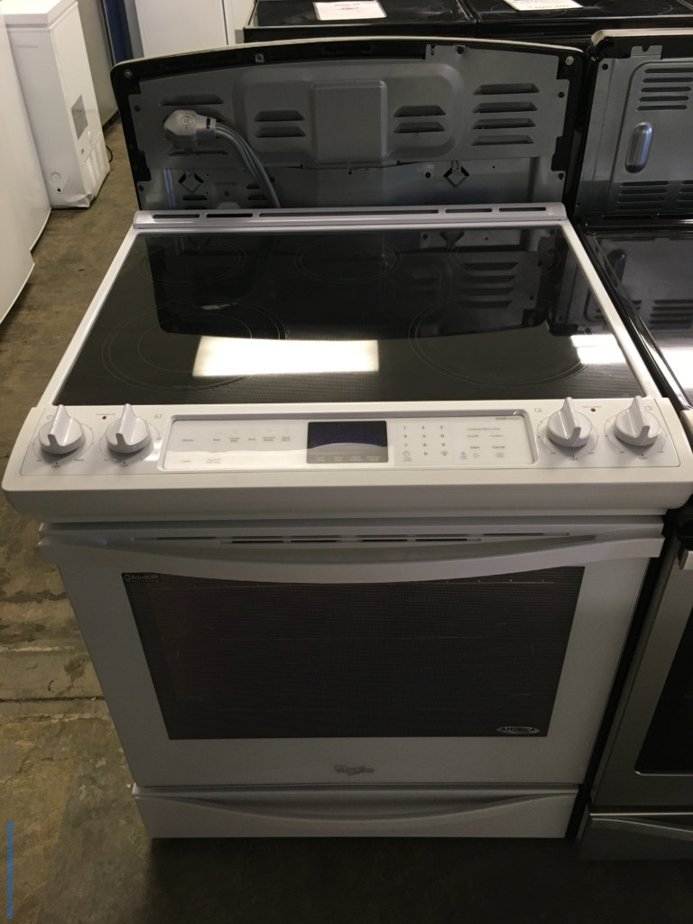 Large Images for SlideIn Whirlpool GlassTop Range, White, 5Burner