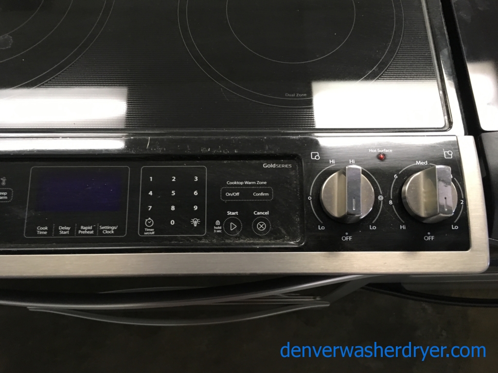 Whirlpool Stainless Steel Glass-Top Slide in Range, 1-Year Warranty!