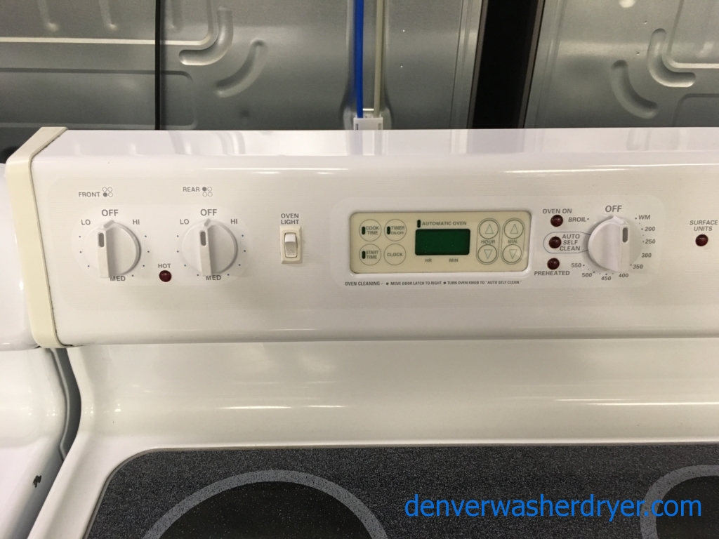 Hotpoint Range, Electric, Glass-Top, White, Quality Refurbished, 1-Year Warranty!