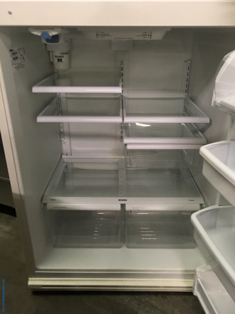 Kenmore Top-Mount Refrigerator, Bisque, 5 Glass Shelves, Humidity Control Crispers, Quality Refurbished, 30 Day Warranty