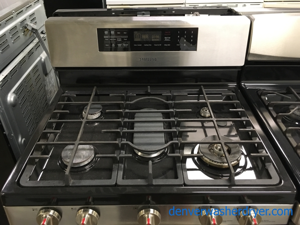 Large Images for Stainless Samsung GAS Range, 5 Burners, Convection