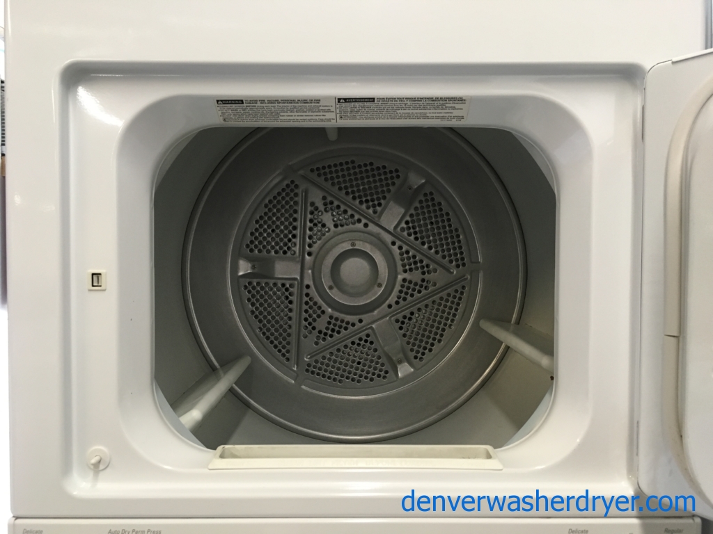 Large Images for GE Unitized Washer and Dryer Set, Electric, Agitator