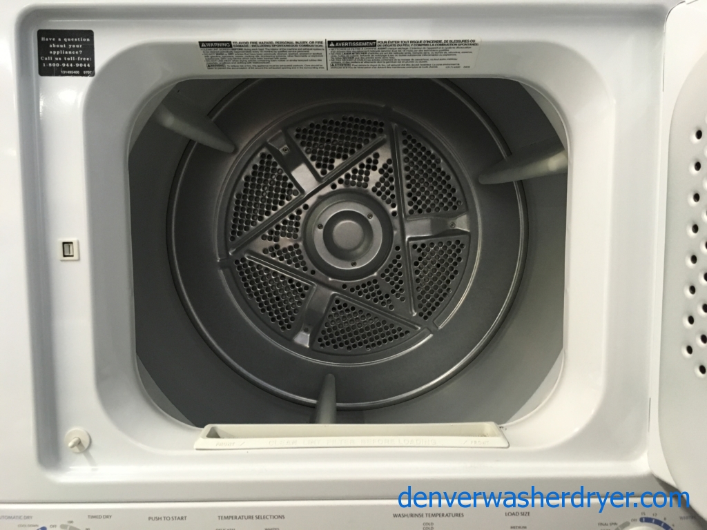 Frigidaire Laundry Center, Agitator, Electric, Heavy-Duty, Extra-Large Capacity, 27″ Wide, Quality Refurbished, 1-Year Warranty!