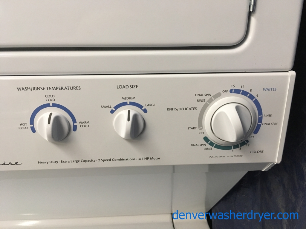 Frigidaire Laundry Center, Agitator, Electric, Heavy-Duty, Extra-Large Capacity, 27″ Wide, Quality Refurbished, 1-Year Warranty!