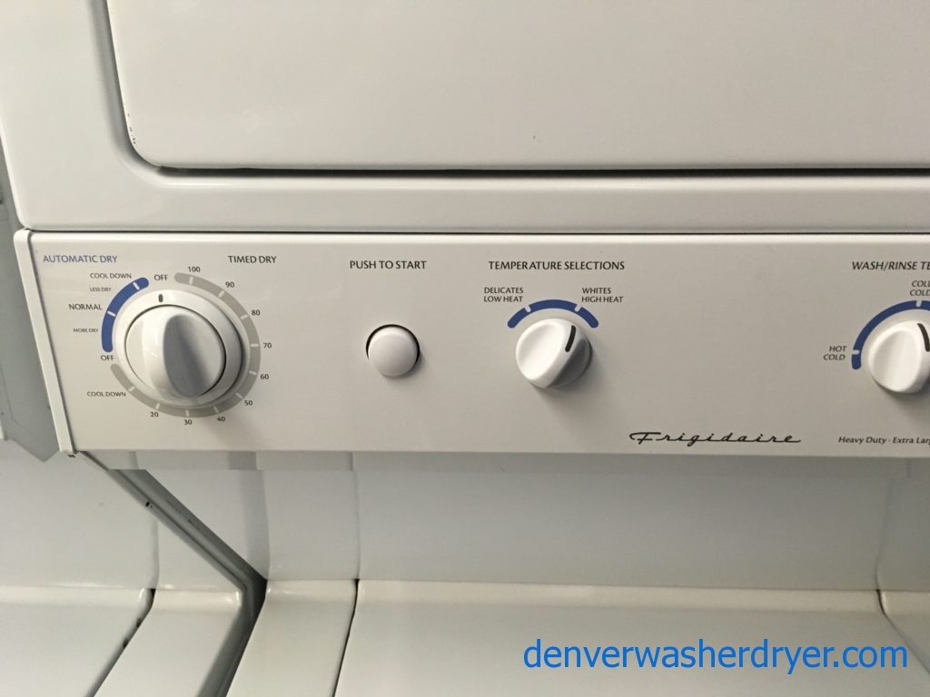 Frigidaire Laundry Center, Agitator, Electric, Heavy-Duty, Extra-Large Capacity, 27″ Wide, Quality Refurbished, 1-Year Warranty!