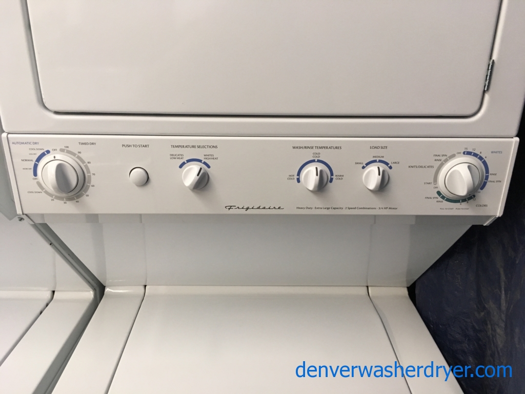 Frigidaire Laundry Center, Agitator, Electric, Heavy-Duty, Extra-Large Capacity, 27″ Wide, Quality Refurbished, 1-Year Warranty!