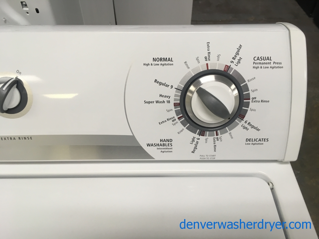 Lovely Whirlpool Top-Load Washer, Direct-Drive, Heavy-Duty, Agitator, Extra-Rinse Option, Quality Refurbished, 1-Year Warranty!