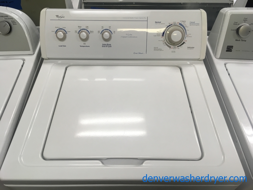 Large Images for Whirlpool HeavyDuty TopLoad Washer, Agitator, Extra