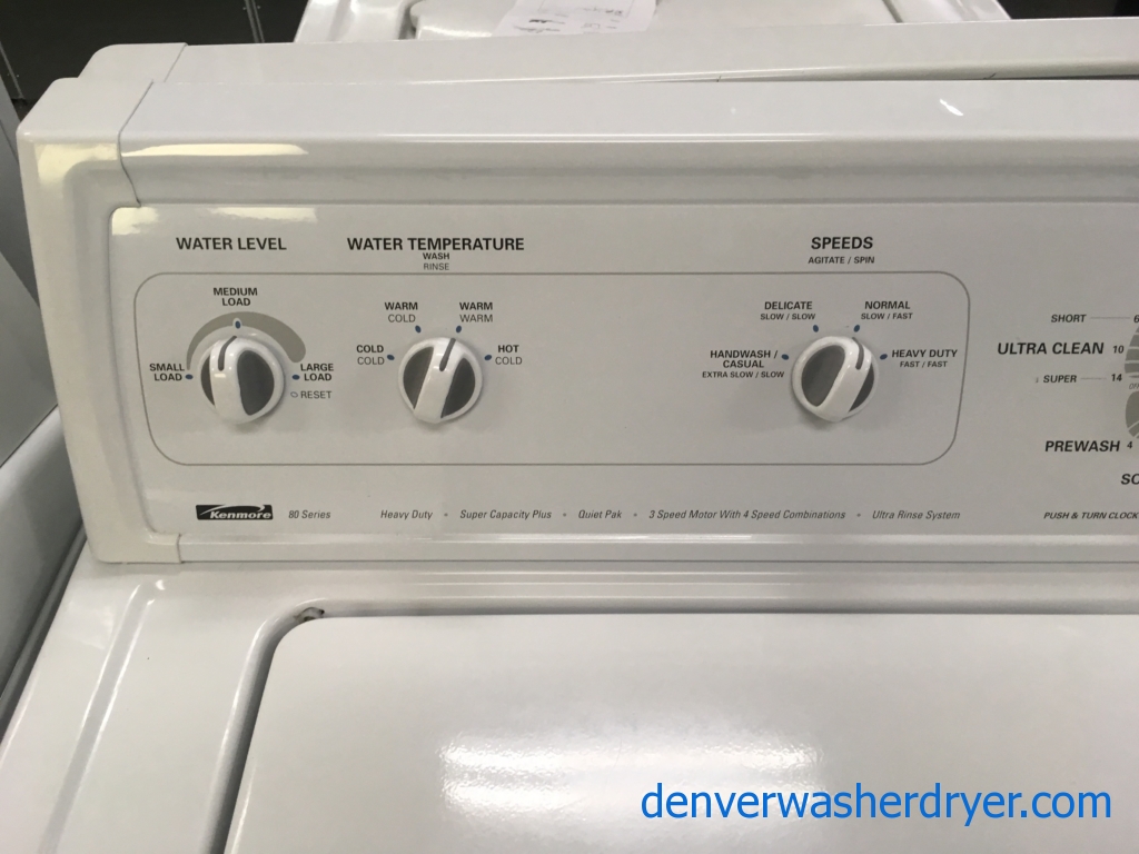 Heavy-Duty Kenmore 80 Series Top-Load Washer, Agitator, Ultra Rinse System, Quality Refurbished, 1-Year Warranty!