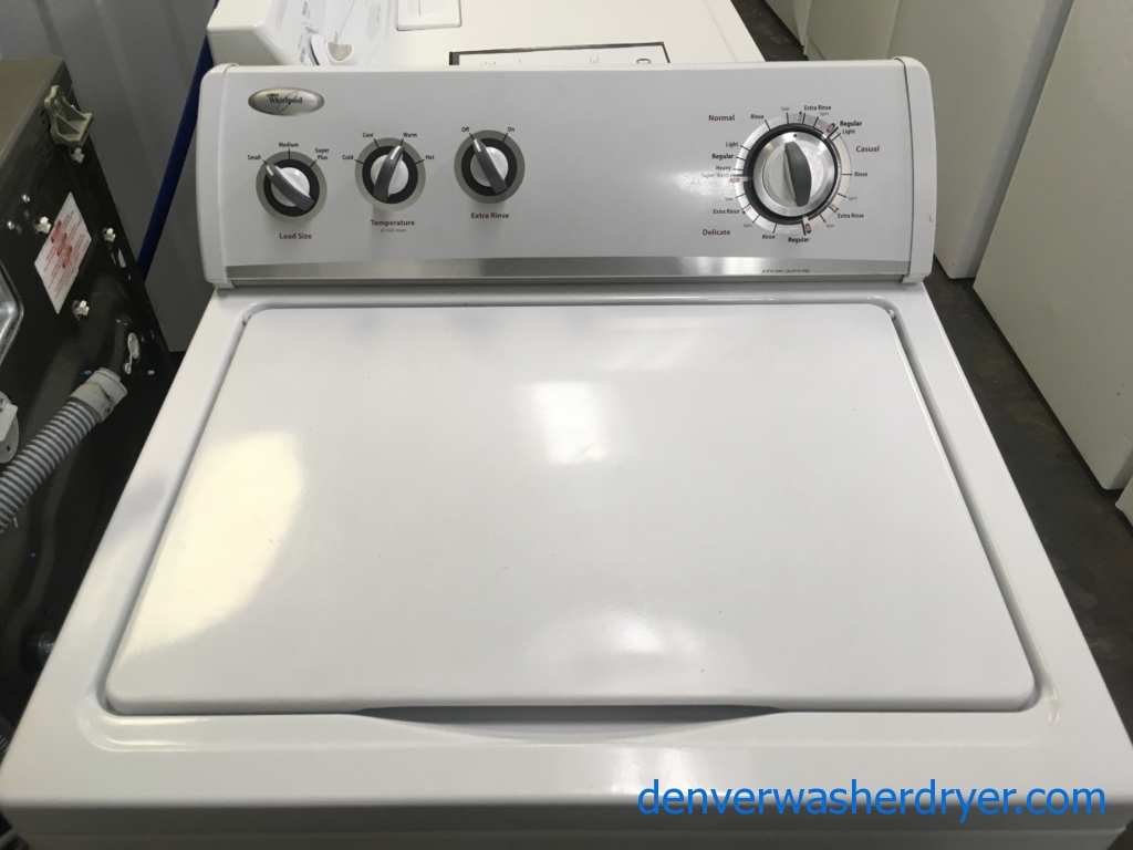 Large Images for HeavyDuty Whirlpool TopLoad Washer, Agitator, ExtraRinse Option, Quality