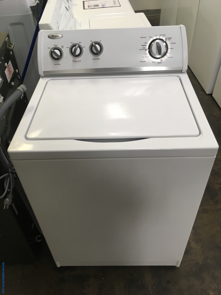 Heavy-Duty Whirlpool Top-Load Washer, Agitator, Extra-Rinse Option, Quality Refurbished, 1-Year Warranty!